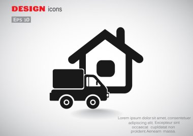 Kamyon evi web simgesinin yanında 