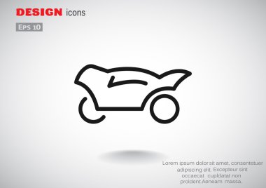 Basit motosiklet web simgesi 