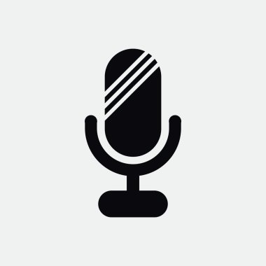 Basit mikrofon web simgesi 