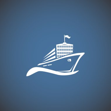 Dalga web simgesi üzerinde gemi