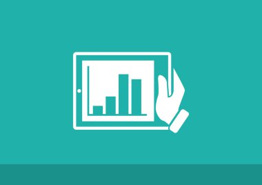 Dijital tablet basit web simgesi 