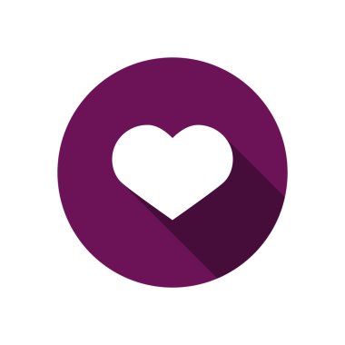 Basit kalp web simgesi 