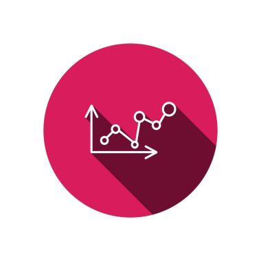 Yükselen grafik basit web simgesi 