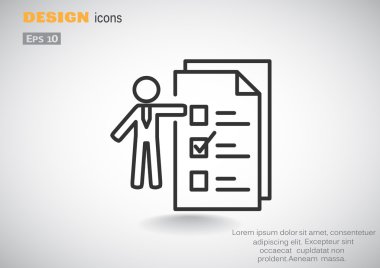 İnsan ile web simgesi listelemek için 