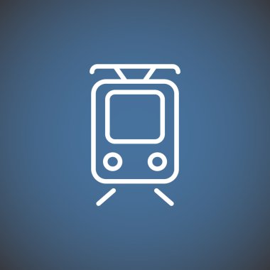 Basit tramvay web simgesi 