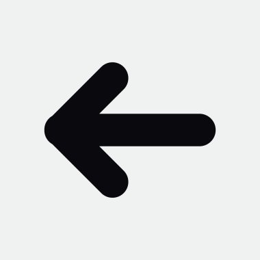 Ok işaret sol simgesi 