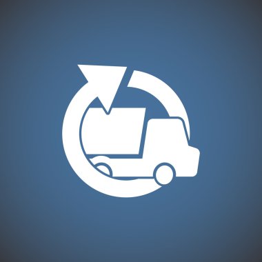 Yuvarlak ok ile basit kamyon 