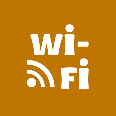 Wi-Fi yazıt dalgalar simgesiyle 
