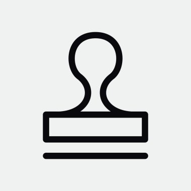 Mühür stamper kavramı simgesi 