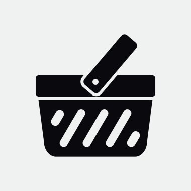 Alışveriş sepeti basit web simgesi 