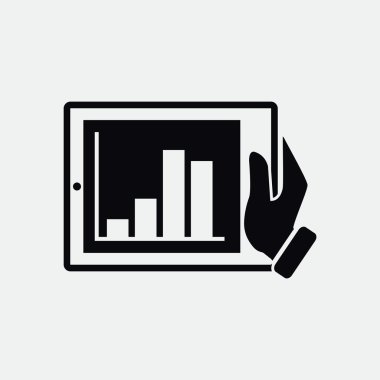 Dijital tablet basit web simgesi 