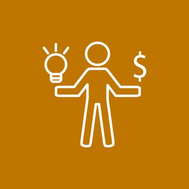 Işık ve dolar simgesi olan insan 