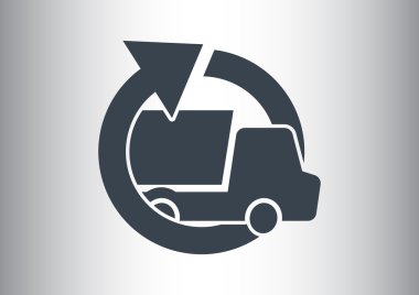 Yuvarlak ok ile basit kamyon 