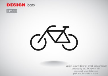 Bisiklet basit web simgesi 