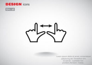 Dokunmatik ekran web simgesi 