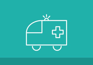 Ambulans araba web simgesi 