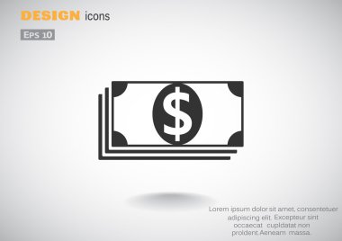 Dolar web simgesi yığını 