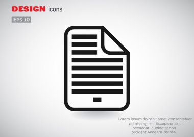 Belge dosya basit web simgesi 