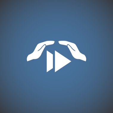 Oyun düğmesi ve eller simgesini 