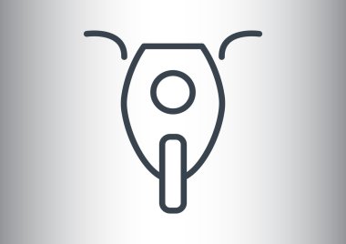 Basit motosiklet web simgesi 