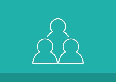 Grup insanlar basit web simgesi 