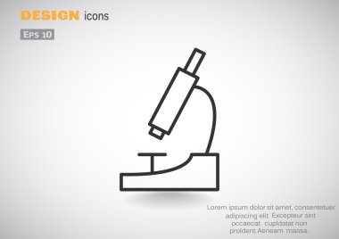 Mikroskop basit web simgesi 