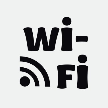 Wi-Fi yazıt dalgalar simgesiyle 