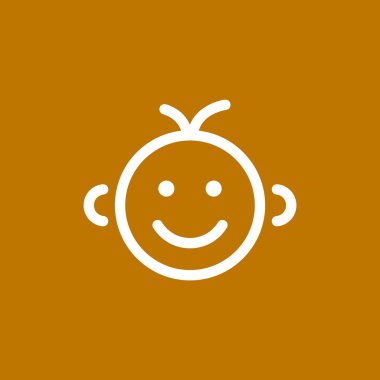 Mutlu bir çocuk yüzü doodle 