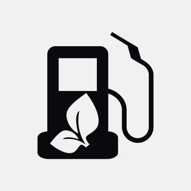 Eko yakıt basit simgesi 