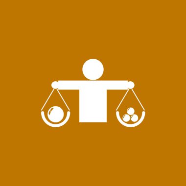 İnsan ölçekler basit web simgesi 