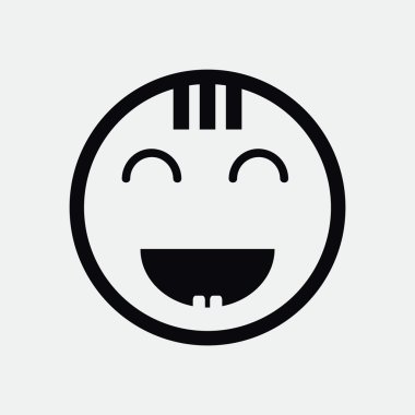 Mutlu bir çocuk yüzü doodle 