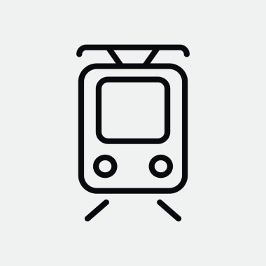 Basit tramvay web simgesi 