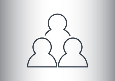 Grup insanlar basit web simgesi 