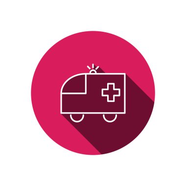 Ambulans araba web simgesi 