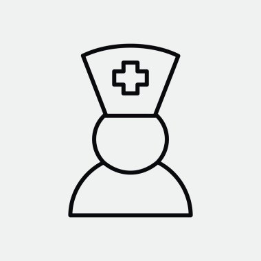 Hemşire siluet web simgesi 
