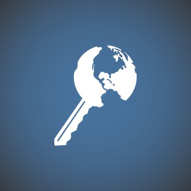 Dünya web simgesi anahtarı 