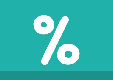 Basit yüzde simgesi simgesi 