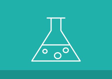 Kimyasal şişesi basit web simgesi 