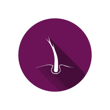 Hasarlı saçın web simgesi, basit vektör çizim