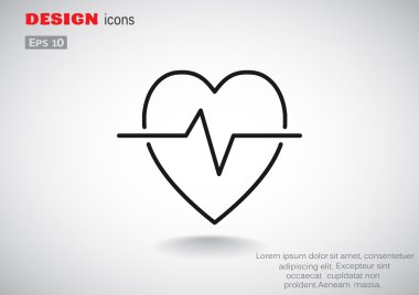 Kardiyoloji sembol basit simgesini 