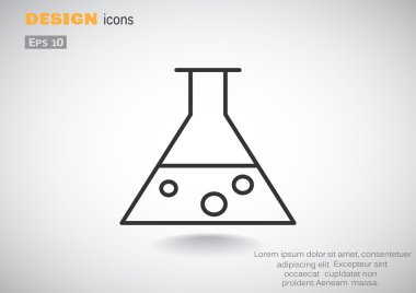 Kimyasal şişesi basit web simgesi 