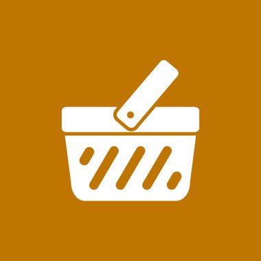 Alışveriş sepeti basit web simgesi 