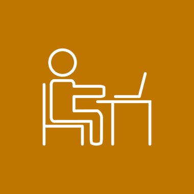 Adam masada dizüstü bilgisayar kutsal kişilerin resmi ile 