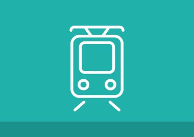 Basit tramvay web simgesi 