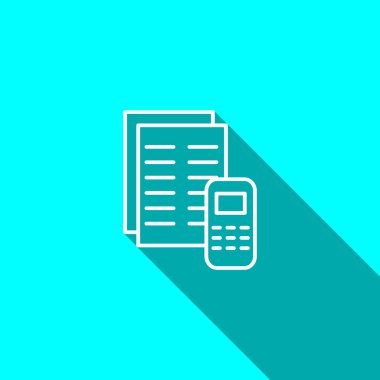 Kağıtları cep telefonu basit web simgesi ile 