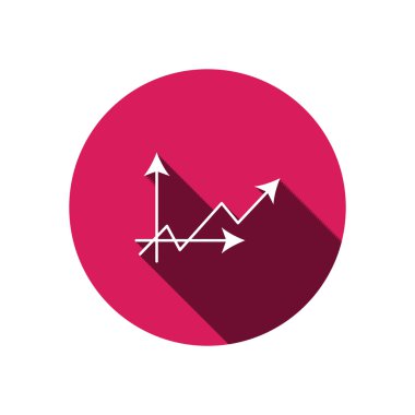 Yükselen grafik basit web simgesi 