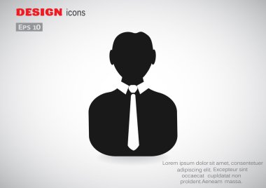 İşadamı siluet web simgesi 