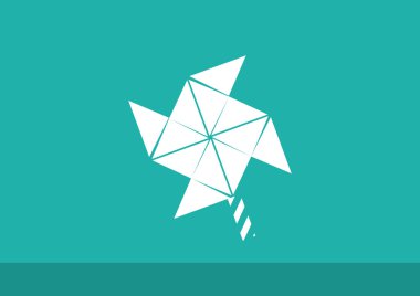 Yel değirmeni pervane oyuncak web simgesi 