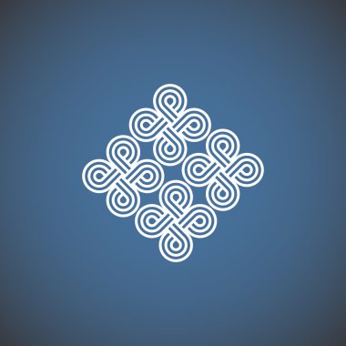 Eğrisi simetrik şekiller desen 