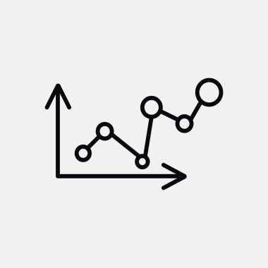 Yükselen grafik basit web simgesi 